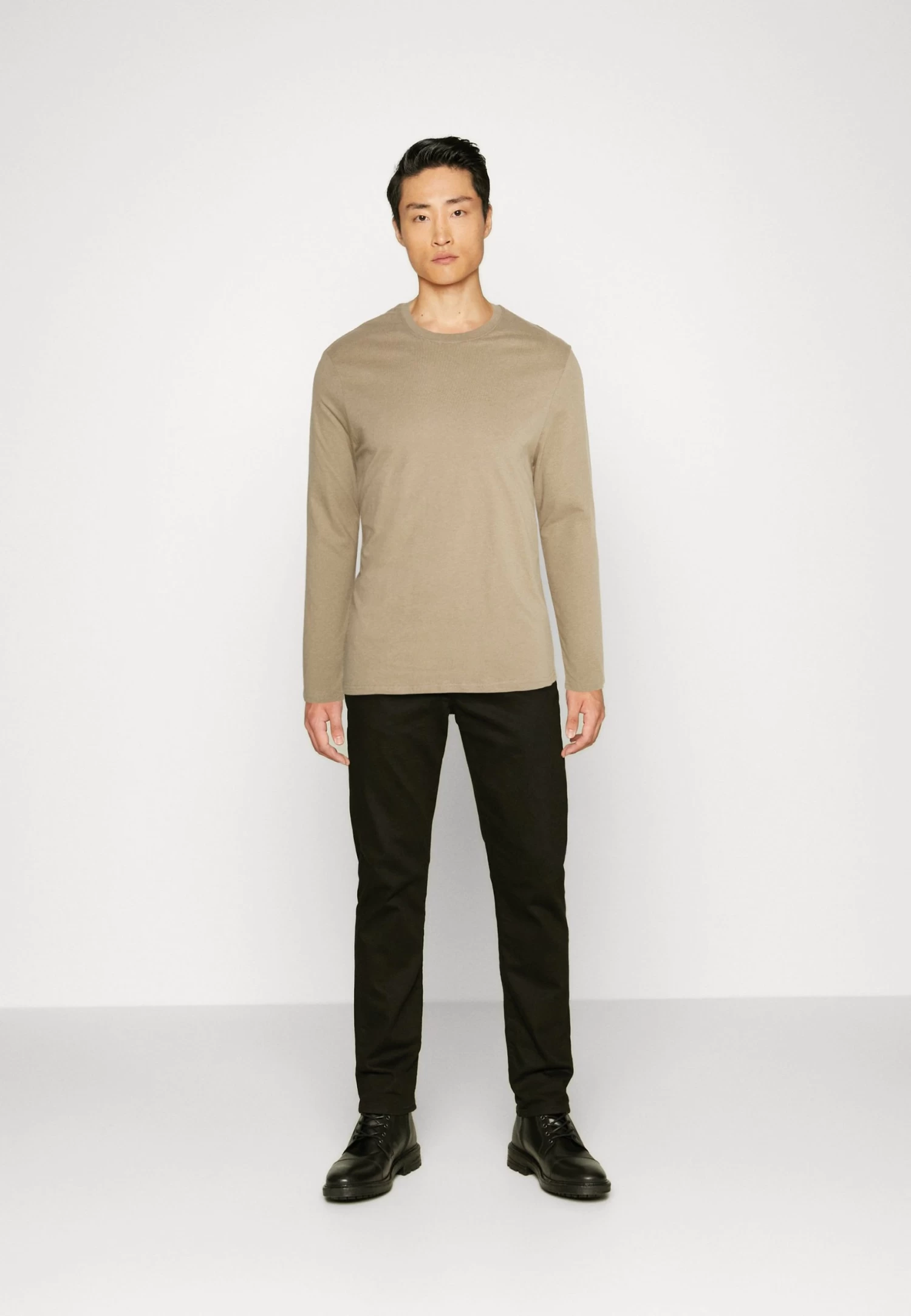 Pier One 5 Pack - Camiseta De Manga Larga - Tan/Light Blue/White