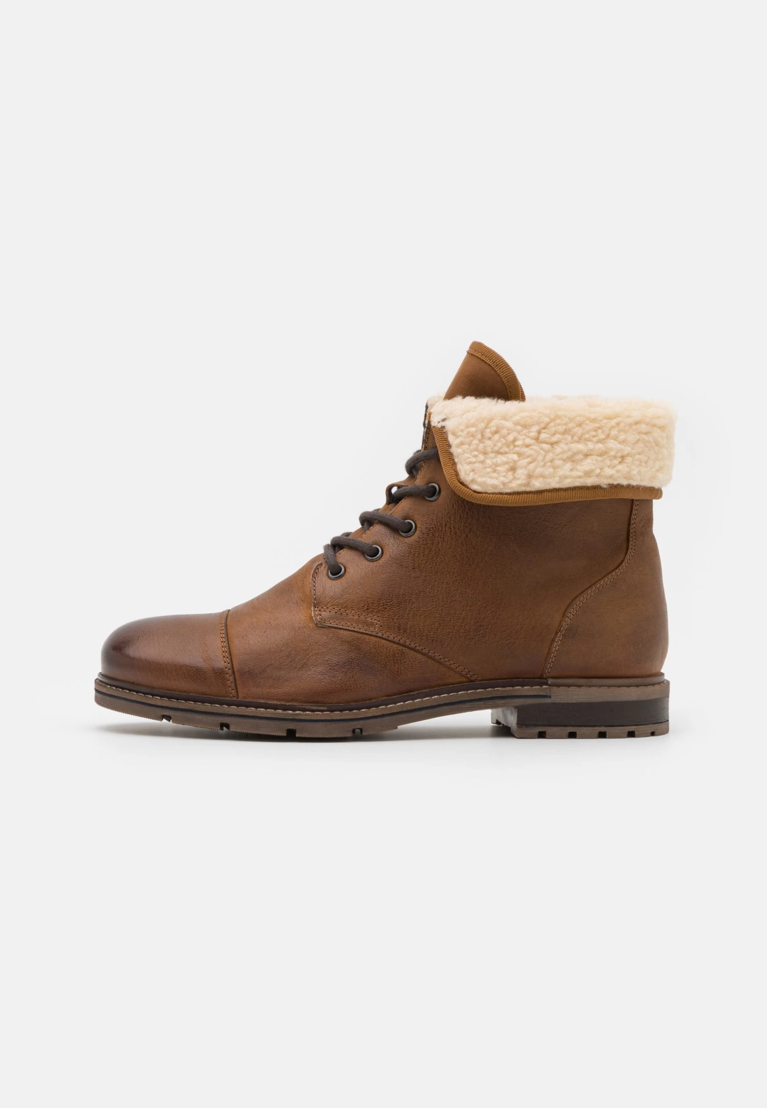 Pier One Leather - Botines Con Cordones - Camel