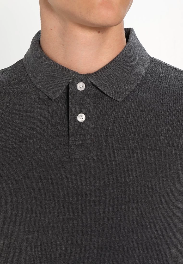 Pier One Basic - Polo - Dark Grey Melange - Imagen 5