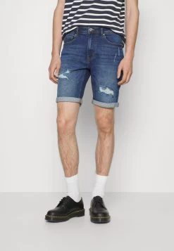 Pier One Shorts Vaqueros - Dark Blue Denim