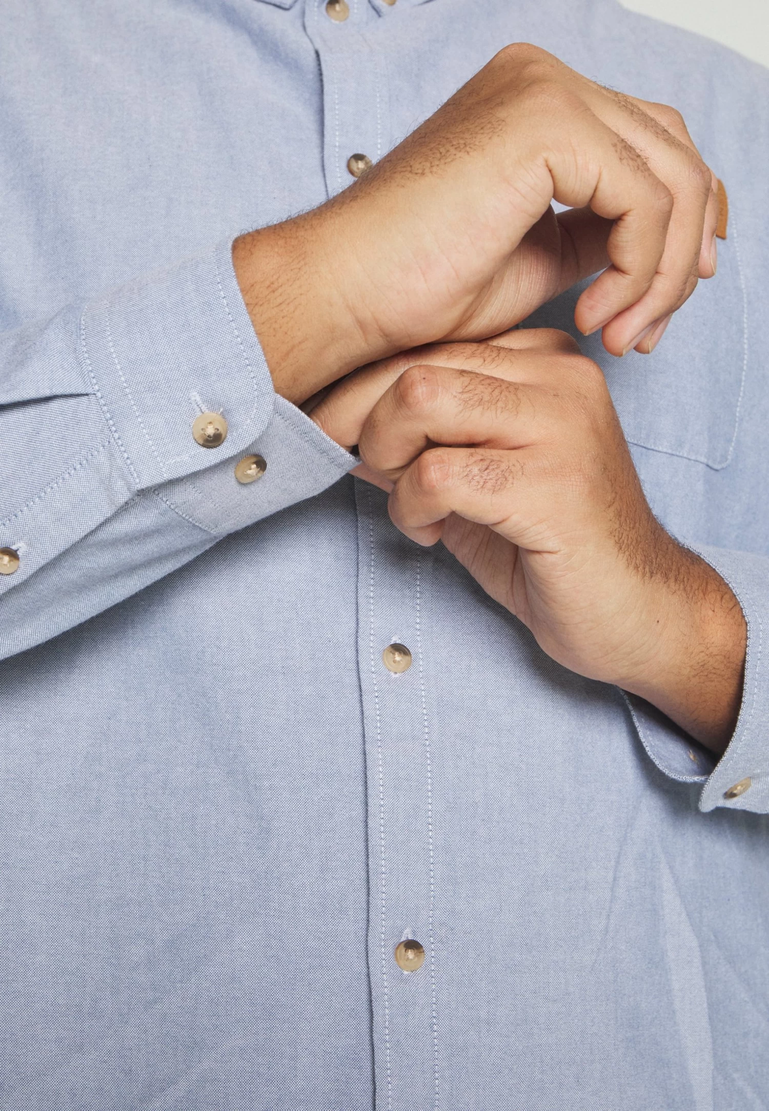 Pier One Oxford - Camisa - Light Blue - Imagen 4