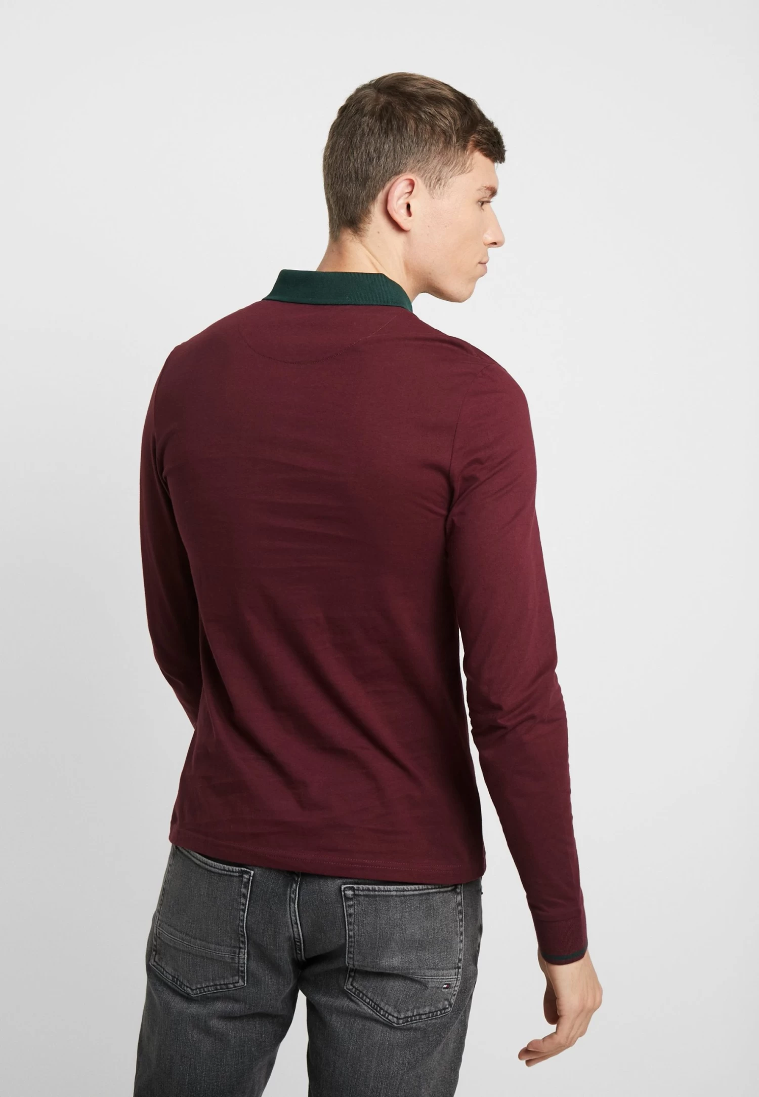 Pier One Muscle Fit - Polo - Bordeaux - Imagen 3