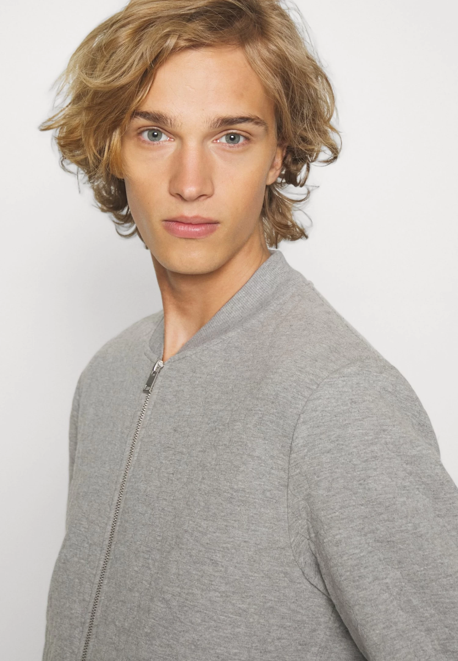 Pier One Sudadera Con Cremallera - Mottled Grey - Imagen 4