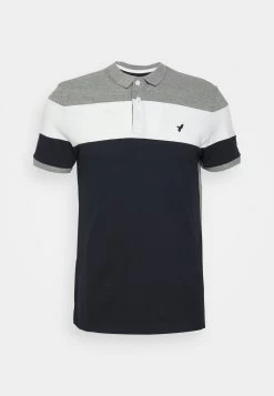Pier One Polo - Grey/White/Dark Blue
