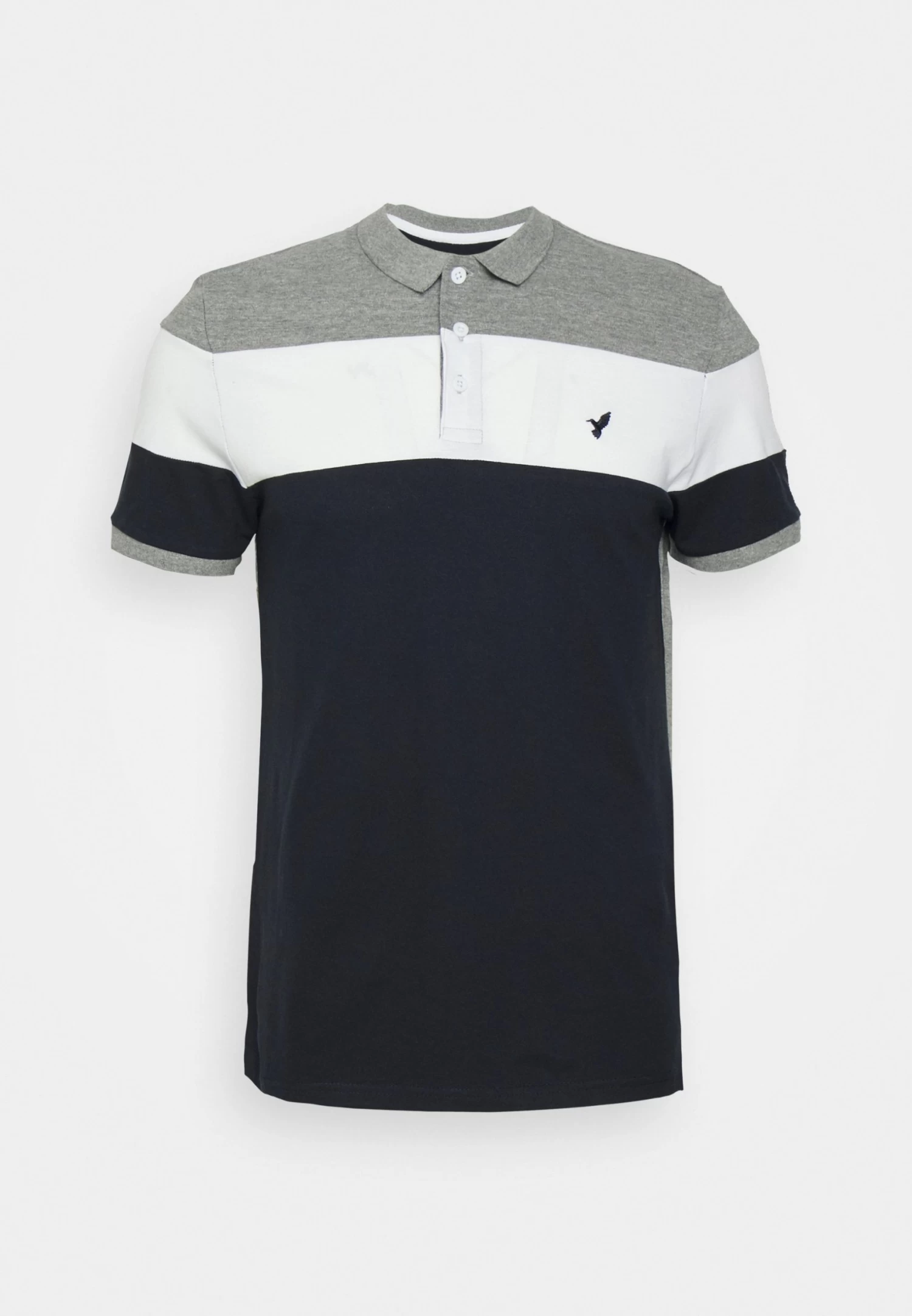 Pier One Polo - Grey/White/Dark Blue