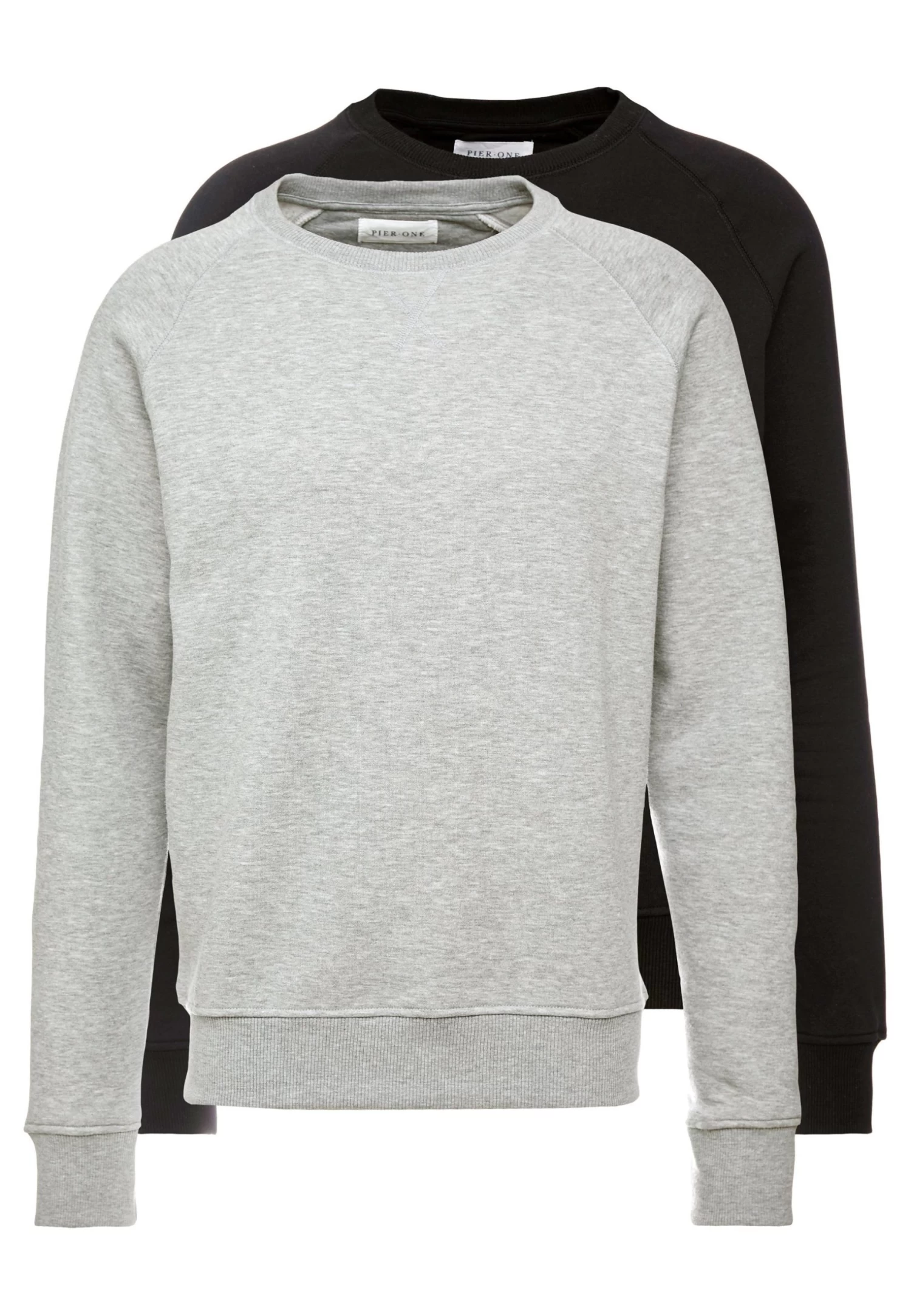 Pier One 2 Pack - Sudadera - Mottled Light Grey/Black - Imagen 5