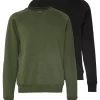 Pier One 2 Pack - Sudadera - Khaki/Black