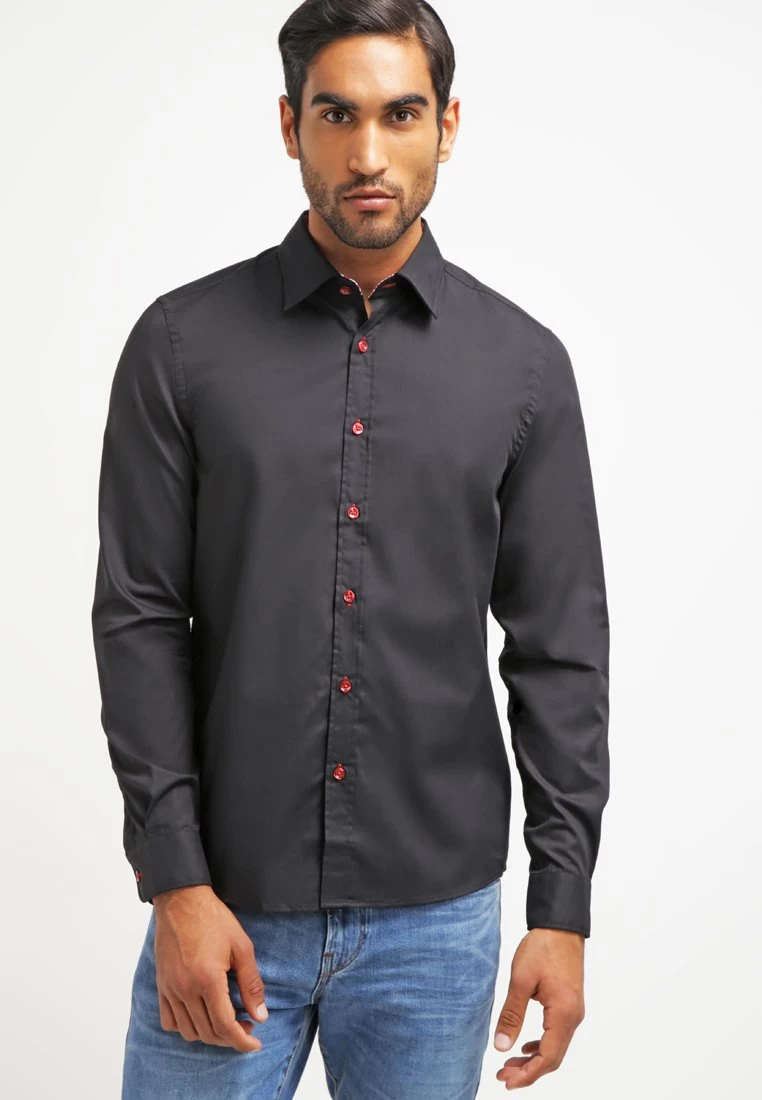 Pier One Camisa - Black/Red