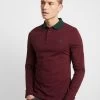Pier One Muscle Fit - Polo - Bordeaux