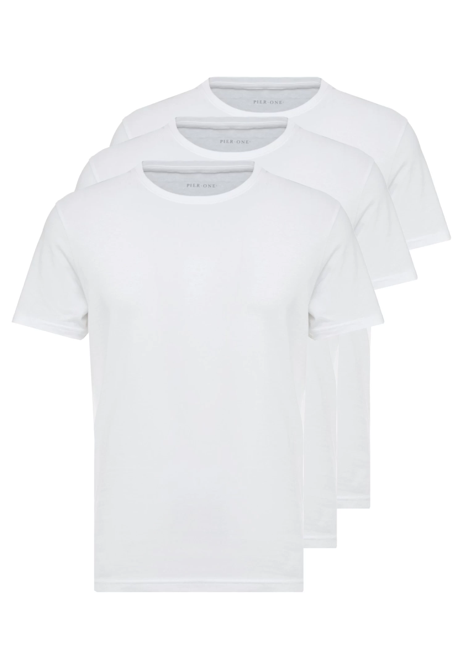 Pier One 3 Pack - Camiseta Básica - White