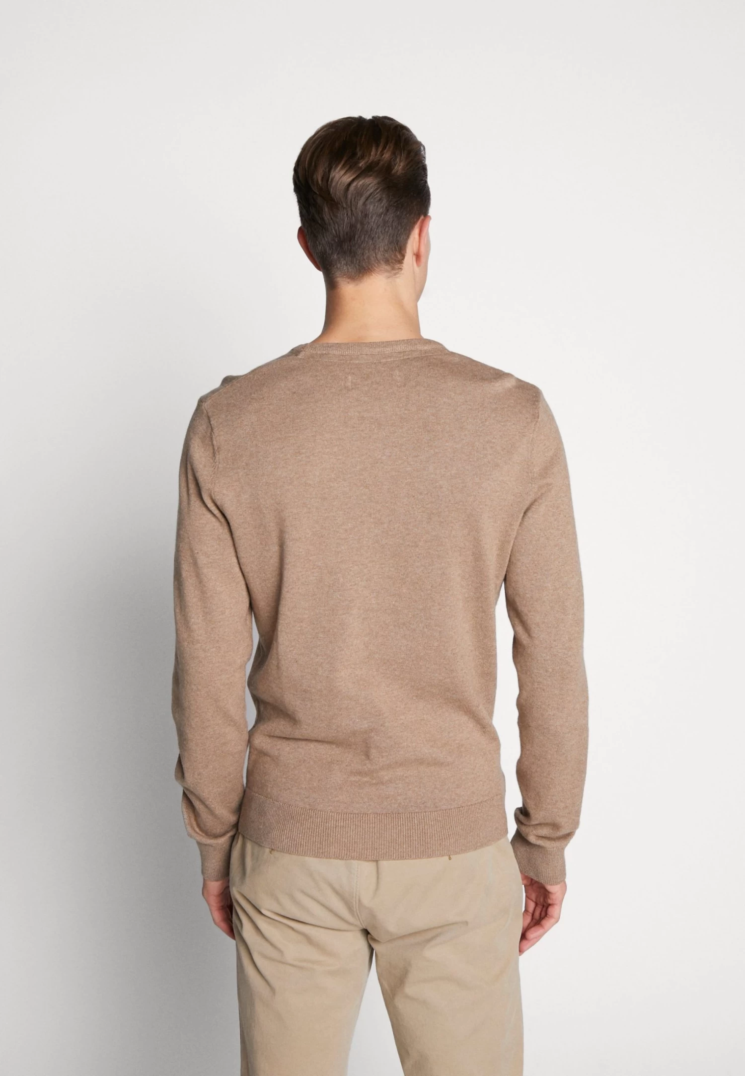 Pier One Basic Crewneck - Jersey De Punto - Mottled Beige - Imagen 3