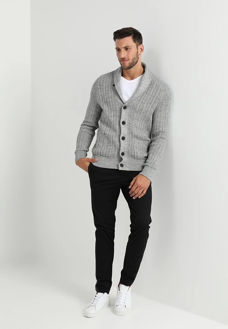 Pier One Chaqueta De Punto - Mottled Dark Grey - Imagen 2