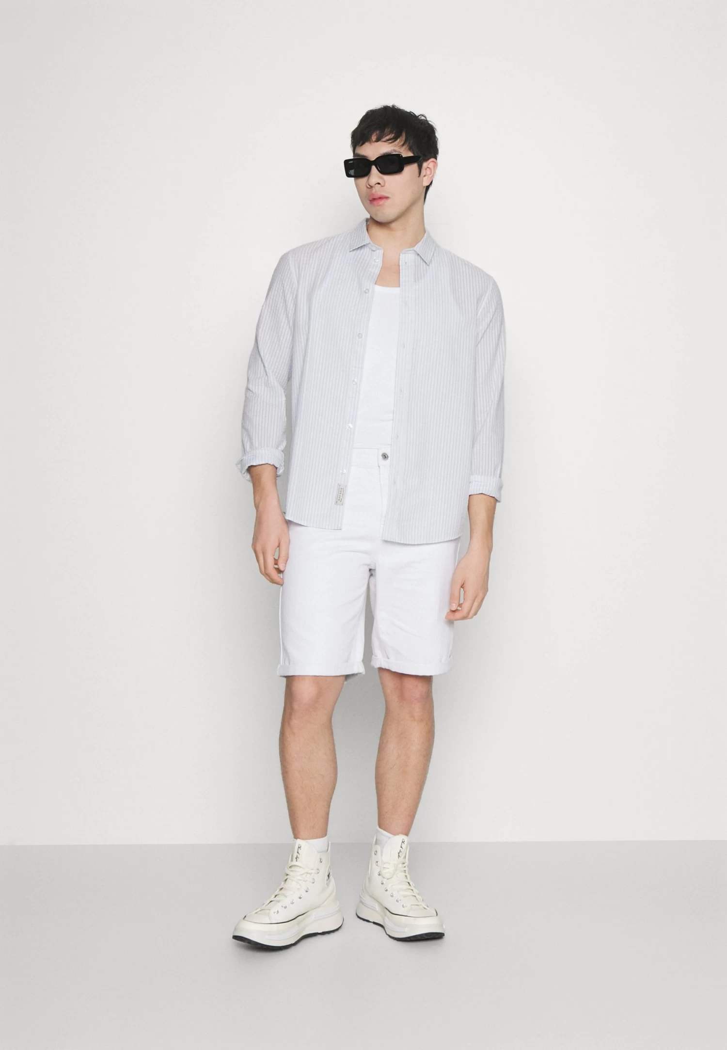 Pier One Camisa - White/Light Blue - Imagen 2