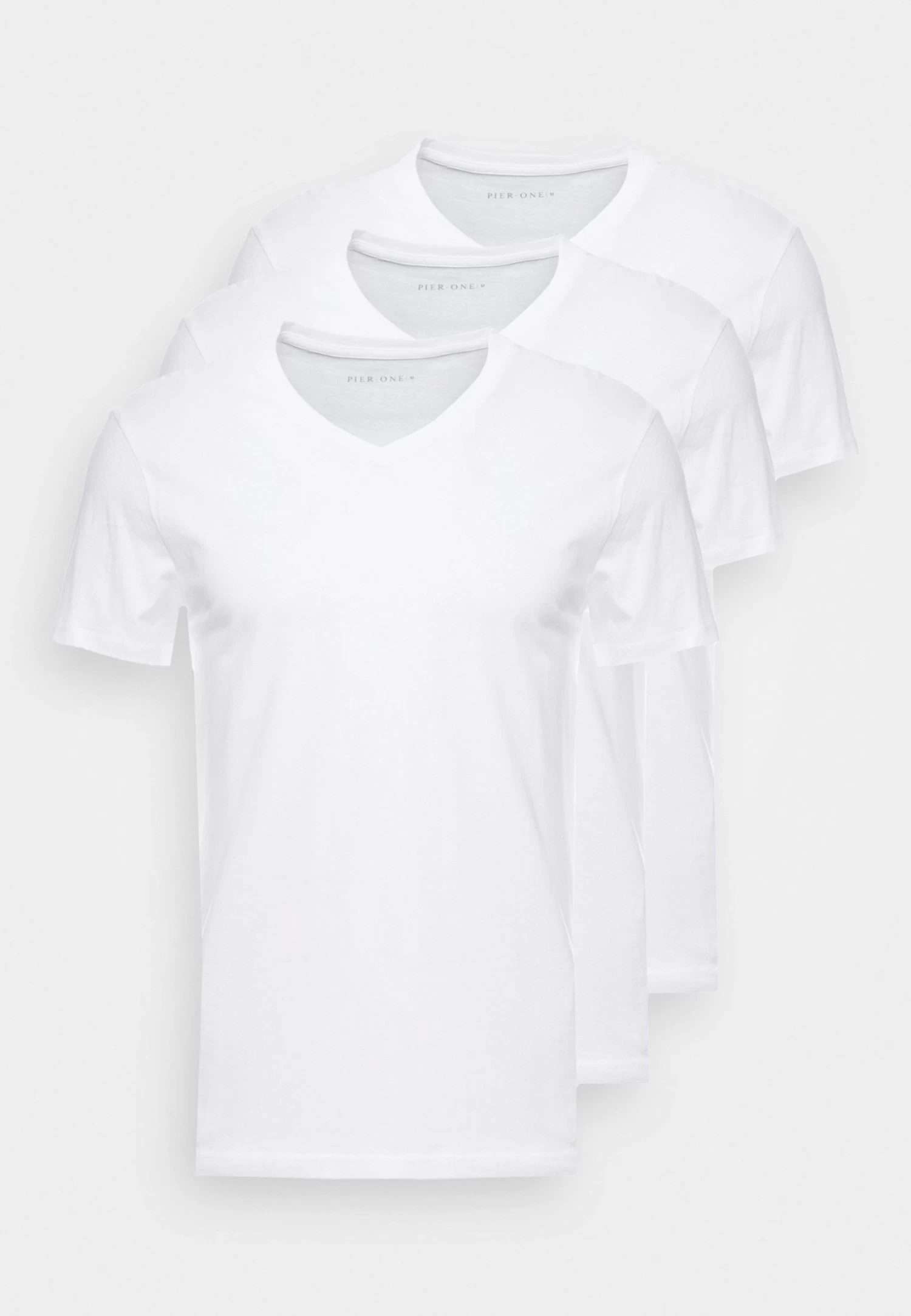 Pier One 3 Pack- Camiseta Básica - White - Imagen 5