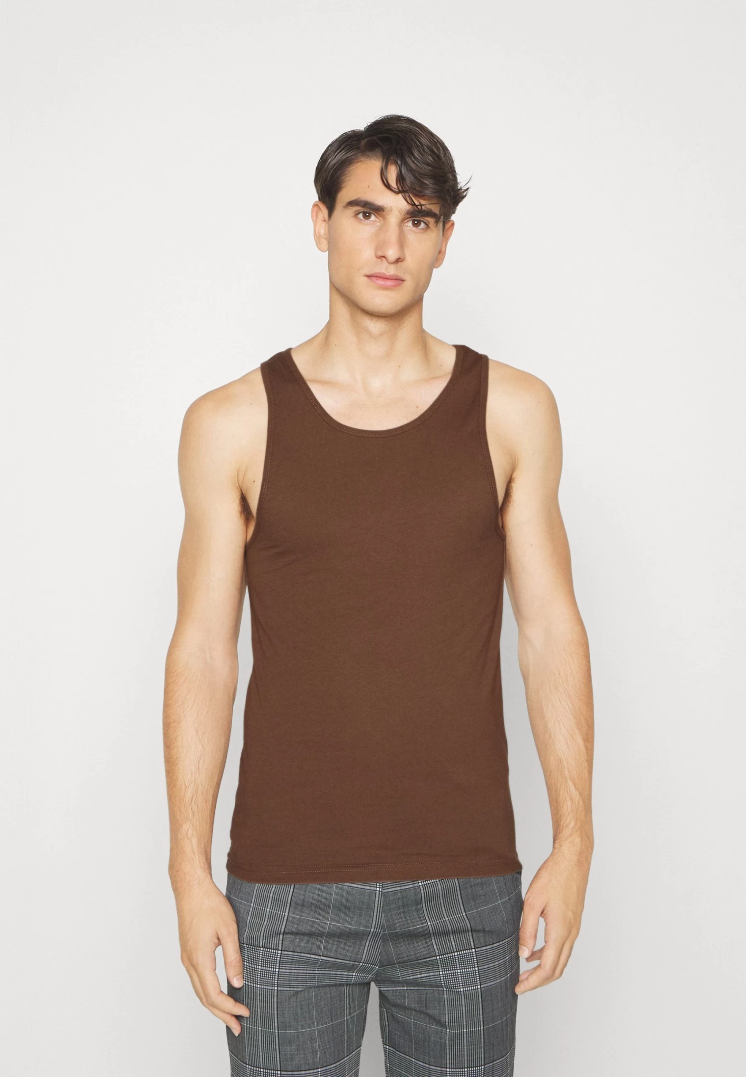 Pier One 3Pck Skin Tone Rib Vest- Camiseta Interior - Brown