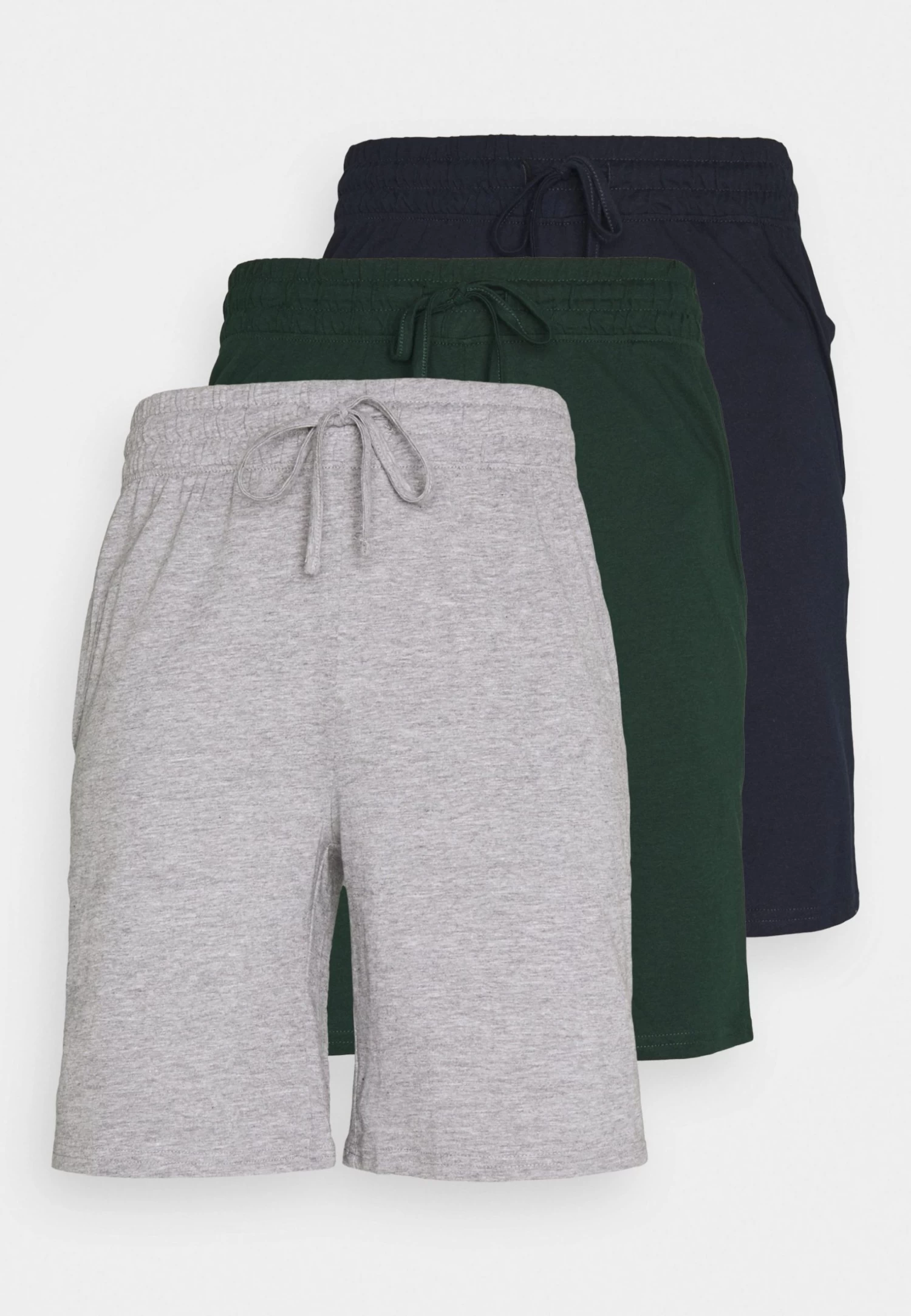 Pier One 3 Pack - Pantalón De Pijama - Dark Blue /Mottled Dark Grey/Dark Green