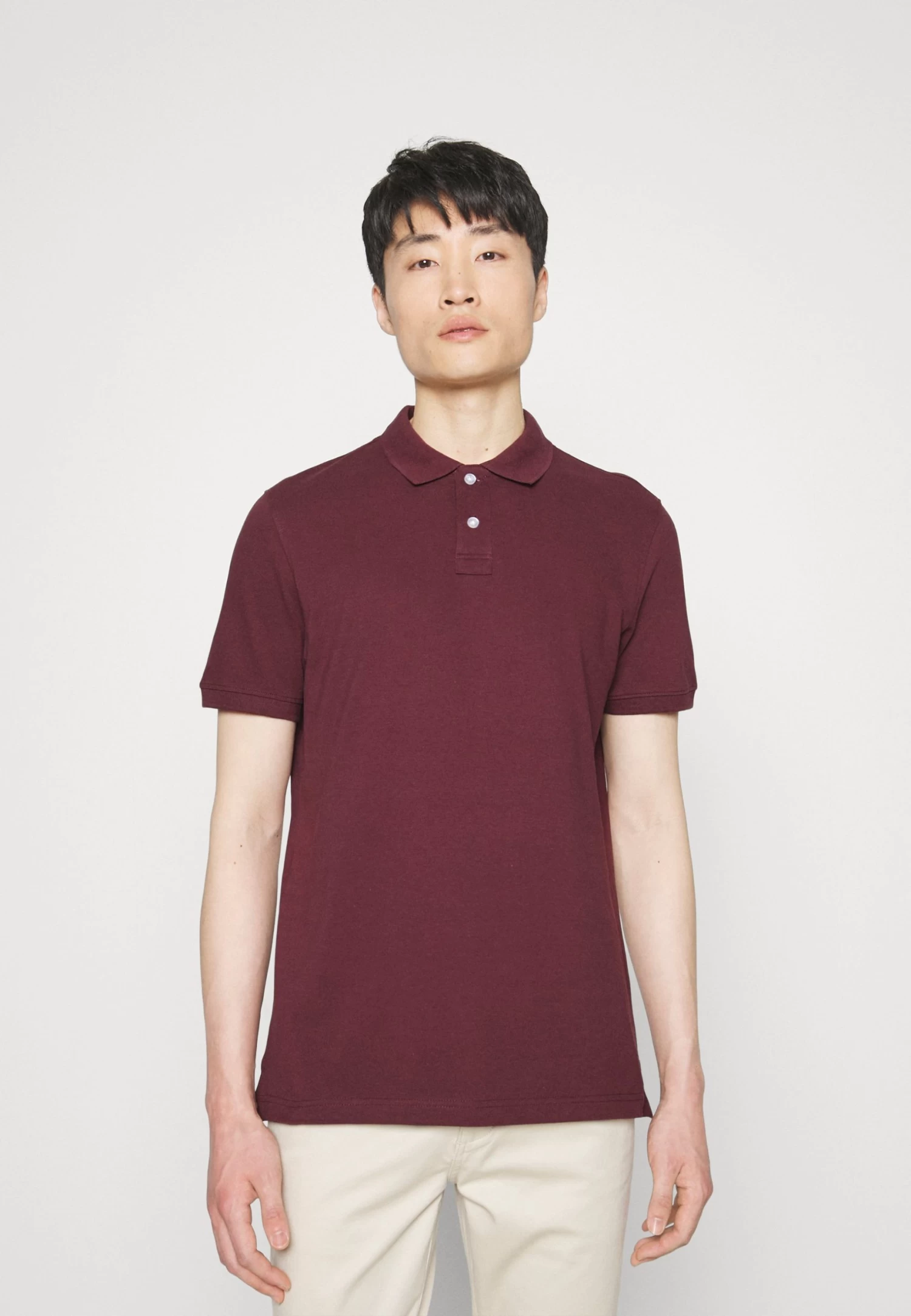 Pier One Basic - Polo - Bordeaux
