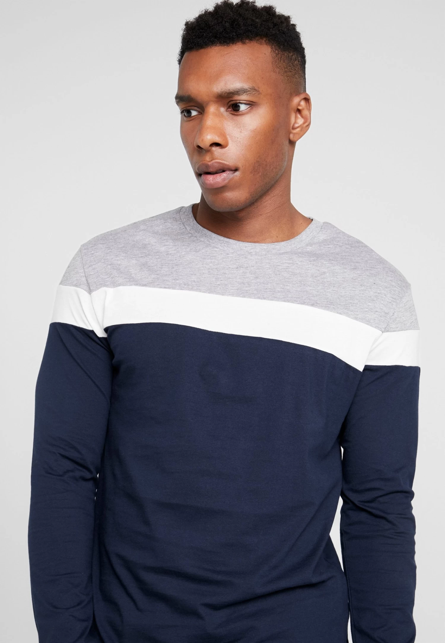 Pier One Camiseta De Manga Larga - Grey/Dark Blue - Imagen 5