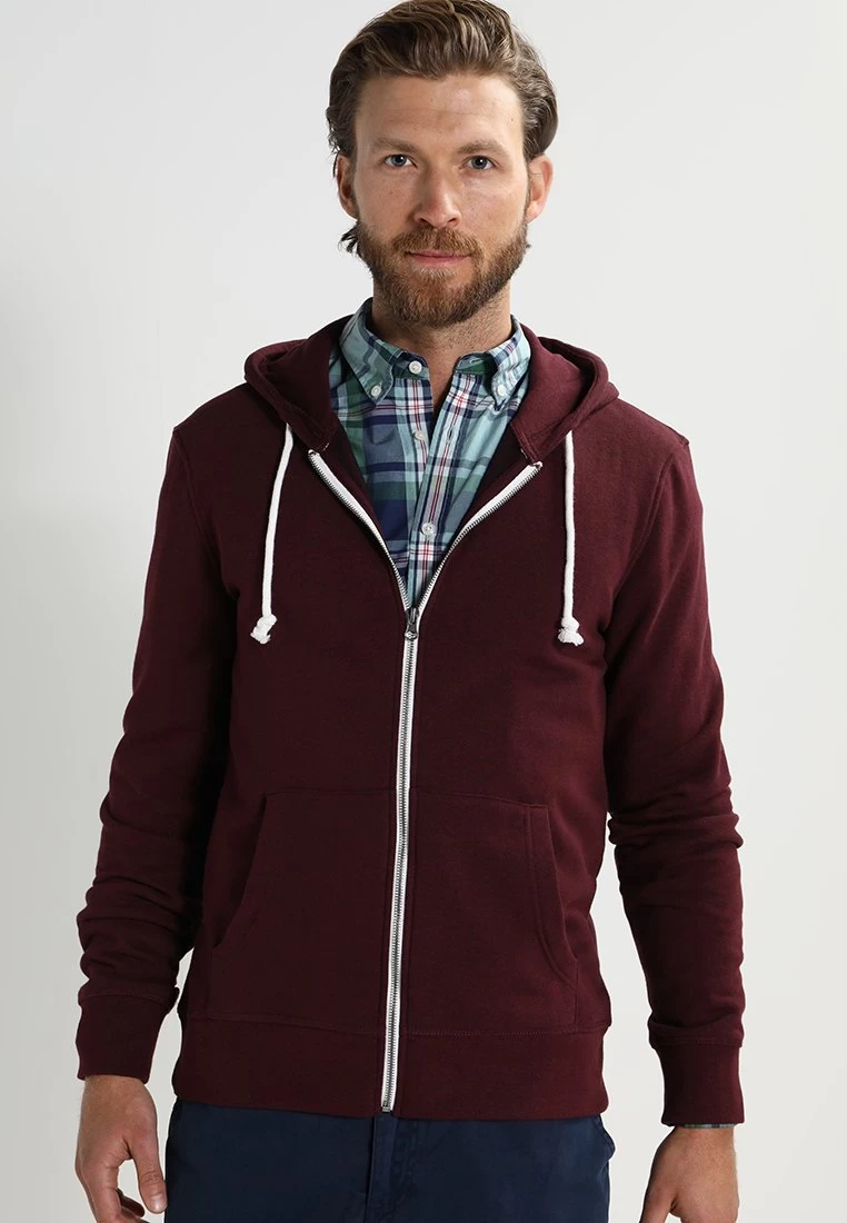 Pier One Sudadera Con Cremallera - Bordeaux Melange